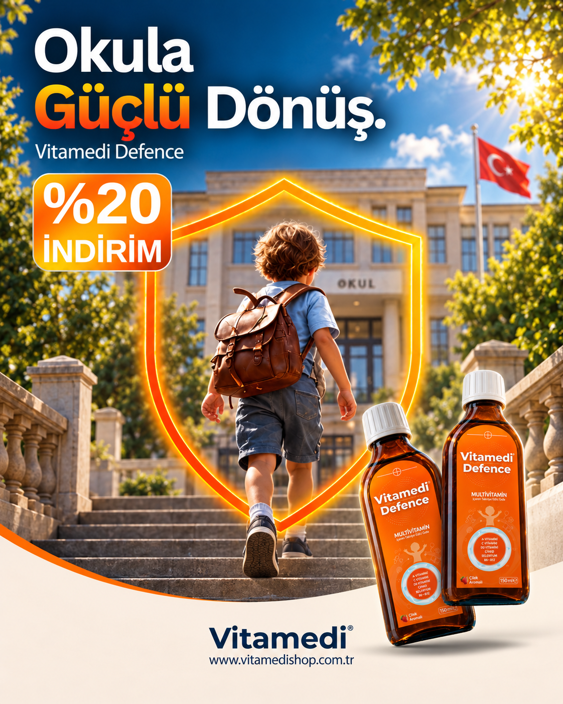 Okula Güçlü Dönüş — Vitamedi Defence %20 indirim