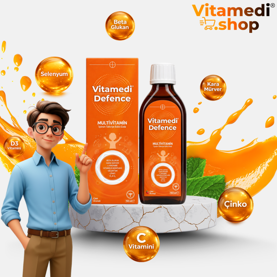 Vitamedi® Defence 150 ml Multivitamin İçeren Sıvı Takviye Edici Gıda